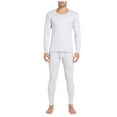 thumbnail image 5 of M-4X Plus Size Cotton Long Johns for Men Thermal Underwear Sets Mens Casual Solid Color Stretchy Slim Shirts and Pants 2 Piece Thermals Outfits Set, 5 of 6
