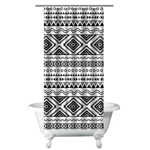 36x72 Inches Earthy Bohemian Shower Curtain Polyester