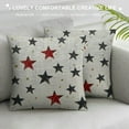 thumbnail image 3 of Shiartex 4th of July Pillow Covers , Red Blue Stars Decor Patriotic Throw Pillows Memorial Independence Day Pillowcase Outdoor Decorations Farmhouse Cushion Case for Home, 3 of 5