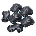 thumbnail image 3 of Greeniant 6 unids/set conjunto de equipo de protección casco de patinaje rodilleras codera muñeca Protector de mano para niños adultos ciclismo escalada Ropa Deportiva, Zapatos Azul negro M Greeniant OD001890-02B, 3 of 6