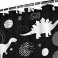 thumbnail image 3 of Dinosaur Silhouette Pattern Shower Curtain 84"x72" ,Bathroom Decorative Shower Curtains Set with 12 Hooks,Modern Waterproof Washable Shower Curtain, 3 of 6