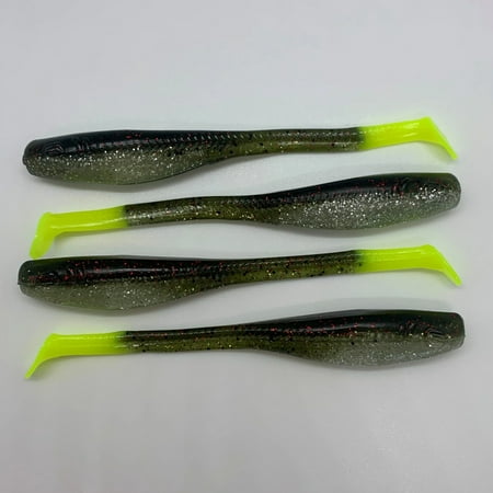 UPC: 0850728005289 | Down South Lures Super Model 5 Paddle Tail Swimbaits 6-Pack (Made in USA)