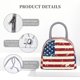thumbnail image 4 of Easygdp Vintage American Flag Bolsa de Almuerzo Insulada Grande, Forro de Aluminio, Diseño Espacioso, a Prueba de Fugas, Ideal para Trabajo, Picnics, Viajes y Actividades al Aire Libre, 4 of 6