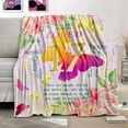 thumbnail image 5 of 17th Birthday Gifts for Girls Birthday Gifts for 17 Year Old Girl,Butterfly Blanket for Girls Butterfly Throw Blanket with Flower Printed for Kids Birthday Gift Soft Flannel Throw Blanket,50"x40", 5 of 6