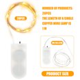 thumbnail image 2 of Muyoka 20pcs LED Alambre de cobre Luces de hadas estrelladas 3.2 pies 10LED Luces de hadas de hadas Funciona con batería con batería CR2032 para la decoración del dormitorio Árbol de Navidad Banquete Muyoka Hogar, 2 of 6