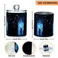 thumbnail image 5 of Yayeee 2 Pack Qtip Holder Bathroom Cotton Swab Canister with Lid Clear Dispenser Set, Blue Butterfly, 5 of 6