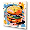 thumbnail image 2 of Designart "Brilliance of Pop Art Hamburger VI" Food & Beverage Wall Art - Traditional Green Food Bedroom Canvas Wall Art, 2 of 6