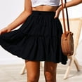 thumbnail image 3 of Vedolay Mini Skirts Women's Plus Size Tiered Maxi Skirt,Black XXL, 3 of 4