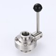 thumbnail image 2 of Butterfly Valve Clamp Manual Quick Release Valve Sanitary Stainless Valve Sanitary Manual Vacuum Butterfly Valve, Stainless Steel Clamp Type Quick Clamp Butterfly Valve, 1PCS SS304, 2 of 5