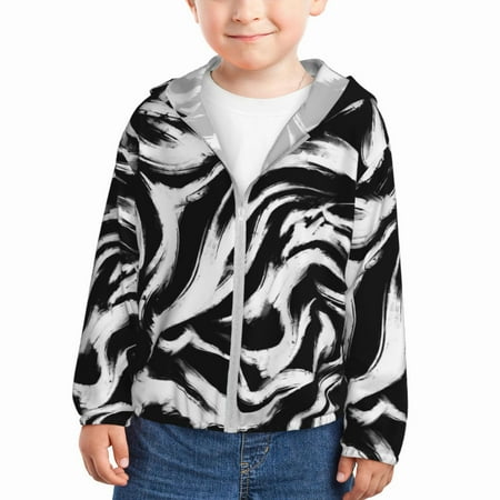 

Gaeub Leopard And Zebra 2 Print Athletic Sun Protection Hoodie for Kids Long Sleeve Outdoor UV Shirt Running Fishing Top for Boys Girls-18 Months