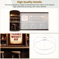 thumbnail image 4 of Lampshades 2 Pack Vintage Pub Saloon Prohibition Western Gold Framed Wooden Bar Counter 13"x13"x10" Light Shade for Table Lamps Floor Lamps Drum Lamp Shades Lampshade Replacement Easy Assembly, 4 of 8