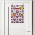 thumbnail image 2 of Valentine's Day Hanging Pocket Organizer, Simple Love Themed Pattern with Big and Little Hearts, Printed Polyester Storage Bag with Pockets, 14" x 20", Fuchsia and Dark Pink, 2 of 2