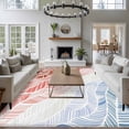 thumbnail image 3 of Large Area Rugs for Living Room Bedroom, Ombre Orange Blue 5'x8' Rug Washable Carpet Runner Indoor Outdoor, Summer Coastal Ocean Sea Beach Wave Non Slip Floor Mats Rug for Kitchen, Bathroom, 3 of 8