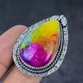 thumbnail image 2 of Natural Rainbow Solar Quartz 925 Sterling Silver Jewelry Ring Size 7, 2 of 2