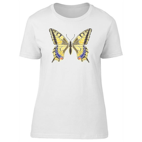 Cute Buttergly Spring Doodle T-Shirt Women -Image by Shutterstock, Female x-Large