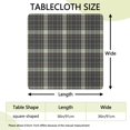 thumbnail image 2 of Brown Blue Checkerboard Checkered Pattern Square Fitted Tablecloth with Elastic Edge,Square Table Cover,Washable Elastic Table Cover for Home Kitchen Party Decor 36"x36", 2 of 6
