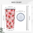 thumbnail image 3 of Strawberry Tumbler 20oz Strawberries and Flowers Stainless Steel Insulated Tumblers with Lid and Straw Pink Travel Coffee Mug Tea Wine Cups Water Bottle Strawberry Gifts for Women, 3 of 6