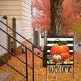 thumbnail image 4 of Welcome Fall House Flags for Outdoor Decoration Black Stripes with Pumpkins Large Yard Flag,Seasonal Decorative Decor for Thanksgiving Harvest Autumn Holiday Outside 28x40 Inch Double Sided, 4 of 6