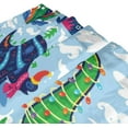 thumbnail image 3 of Coolnut Shower Curtain and Rug Set, Cute Funny Holiday Dinosaurs Polyester Waterproof Bath Curtain and Mat for Bathroom with Hooks, 72" x 72", 3 of 6