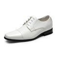 thumbnail image 1 of Zapatos Oxford de Charol para Hombre Bruno Marc Blanco Talle 9, 1 of 9