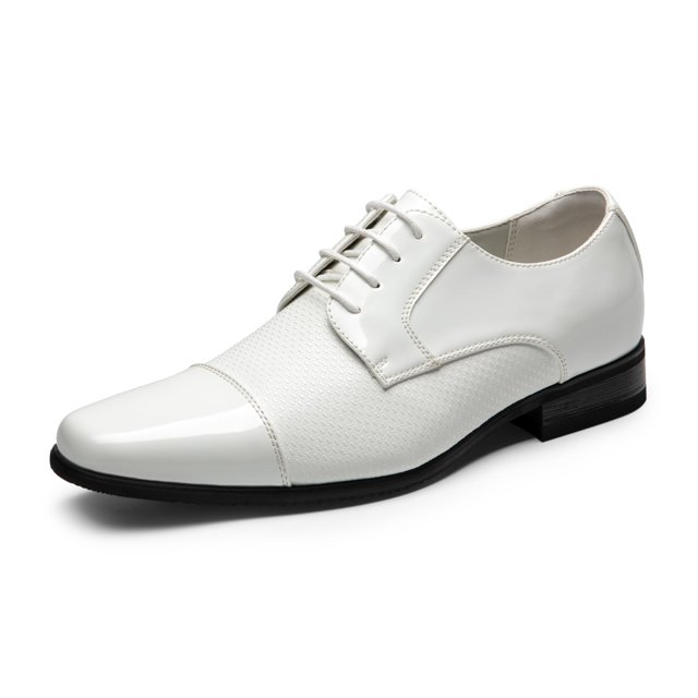 Zapatos Oxford de Charol para Hombre Bruno Marc Blanco Talle 9
