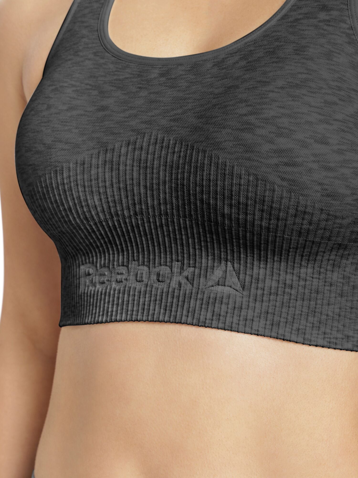 Reebok Women's Medium Impact Seamless Racerback Sports Bra, 1 Pack, Sizes S - XXXL