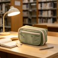 thumbnail image 3 of IPEWLEX Large Capacity Zipper Pencil Case, Versatile Multi-functional Organizer Pouch for Makeup & Electronics, Lightweight Portable Storage Bag Ideal for Office, Travel, and Daily Work, 3 of 5