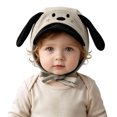 thumbnail image 6 of Hessimy Baby Dog Face Knit Bonnet Hat with Floppy Ears,Winter Warm Earflap Cap with Chin Ties, 6 of 8