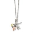 thumbnail image 1 of Sterling Silver & 12K Dragonfly Necklace (Weight: 0.13 Grams, Length: 18 Inches), 1 of 3