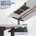 thumbnail image 2 of VIVO Small Keyboard Tray, Under Desk Pull Out with Extra Sturdy C Clamp Mount System, 20 Inches (26 Inches Including The Clamps) x 11 Inches Slide-Ou, 2 of 9