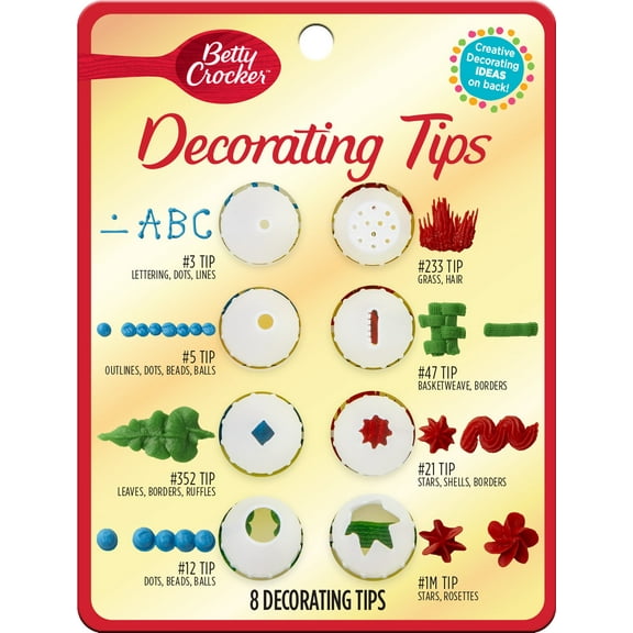 Betty Crocker Decorating Tips (Pack of 6)