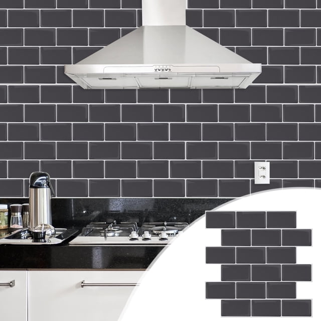 Pegatinas de pared de simulación 3D, autoadhesivas, para decoración de cocina y baño
