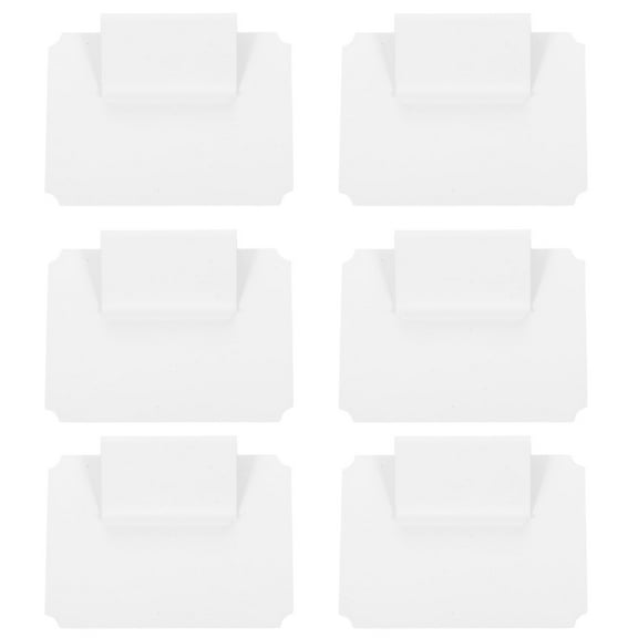 DINHEAROM 8Pcs White Square PVC Basket Labels Clip for Storage Holder Home Organization 9.0x7.0x1.7in
