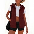 thumbnail image 5 of 2. Fit Sleeveless Hooded for Women Zipper Casual Lightweight Outerwear, 5 of 9