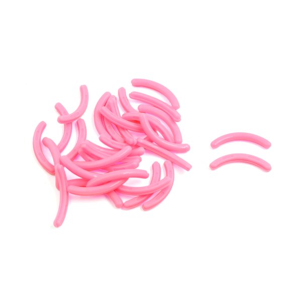 Unique Bargains 30 Pcs Soft Rubber Eyelash Curler Refill Replace Pads Makeup Tool Pink