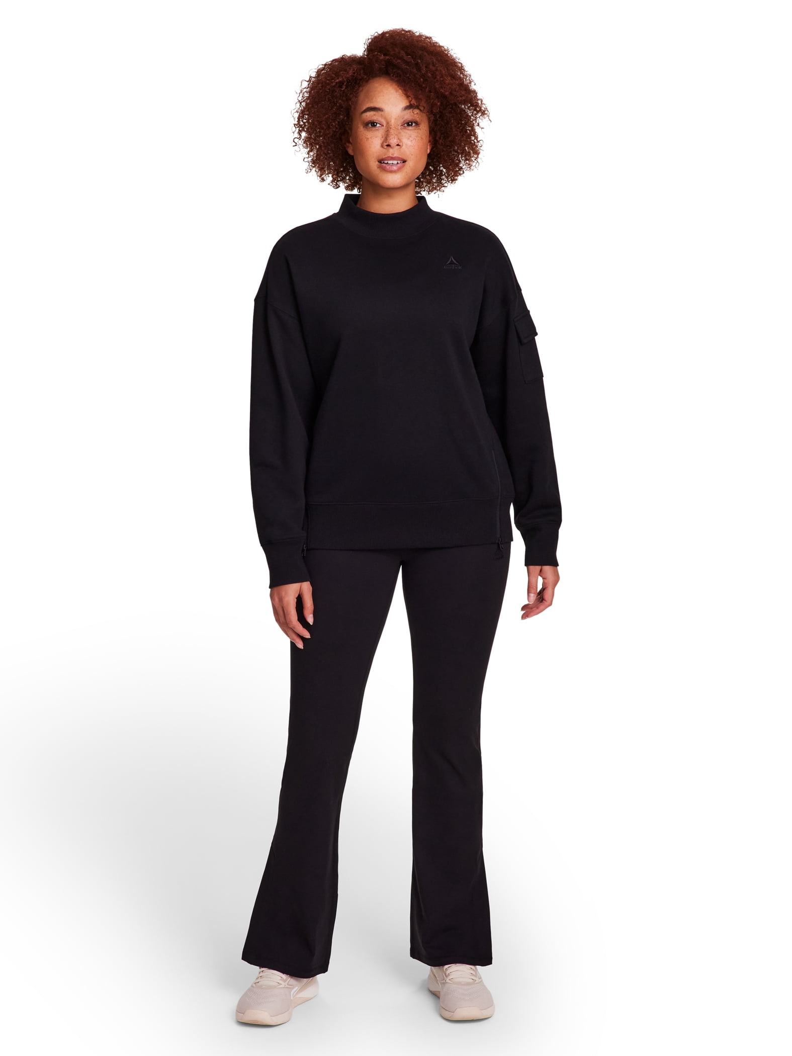 Reebok Women's & Women's Plus Transition Mock Neck Sweatshirt, Sizes XS-4X
