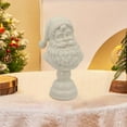 thumbnail image 5 of Santa Bust Christmas Tabletop Decoration, White Resin Santa Head Statue for Holiday Home Decor, Festive Figurine for Tabletop, Bookshelf, Office Desk, and Mantle Christmas Ornaments, 5 of 5