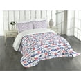 thumbnail image 3 of Ambesonne Starfish Quilted Bedspread Set 3 Pcs, Scallops, Queen Size, Multicolor, 3 of 5