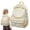 Cream Yellow Polka Dot, variant on 1Pcs 16.93in Lace Heart Trim Polka Dot Backpack, Coquette Kawaii Preppy Laptop Daypack, Large Multi Pocket Adjustable Strap Fashion Book Bag For Weekend Trip Office Use