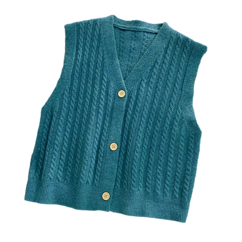 Waistcoat Sleeveless Button Vest Casual 