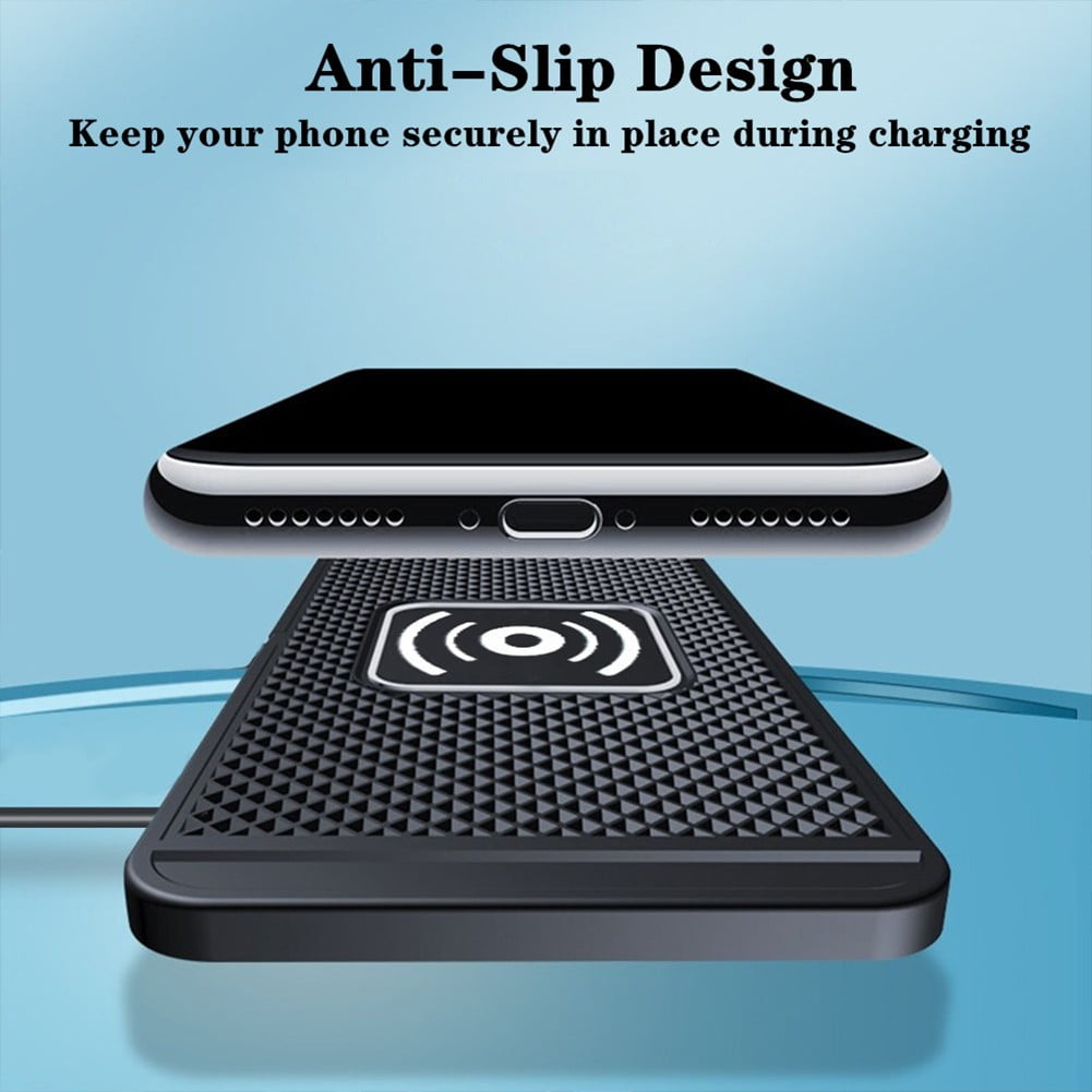 SOFEIYA Car Wireless Charging Pad Non Slip Fast Charger 15W Can Be Cropped Car Charger D