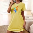 thumbnail image 2 of JIUKE Nightgowns for Women Short Sleeve Crew Neck Nightshirts Cute Graphic Nightdress Casual Loose Comfy Sleep Dress, 2 of 7