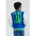 thumbnail image 2 of Disney Toy Story Woody Buzz Lightyear Rex Zip Up Varsity Bomber Jacket Toddler to Little Kid, 2 of 5