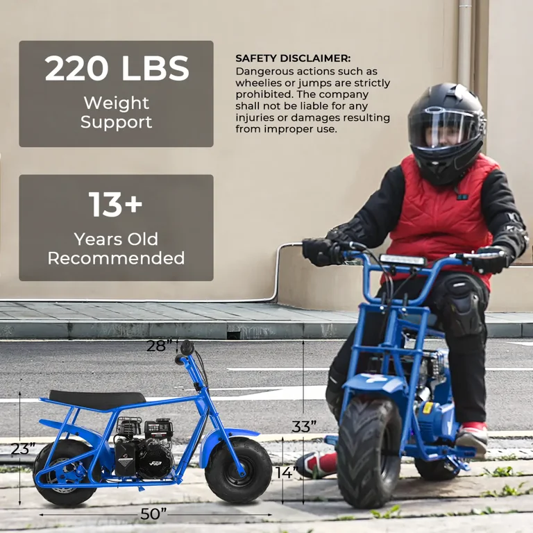 FRP Enhanced Package GMB100 Gas Powered Mini Dirt Bike 99CC for