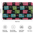 thumbnail image 3 of Black Cartoon Dinosaurs Skeletons Boxes Pattern Bathroom Rugs Mat,Non Slip Microfiber Bathroom Rug,Rubber Backing,Soft Bathroom Mats for Bathroom Floor,Tub and Shower,17x30in(43x75cm), 3 of 5