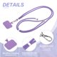 thumbnail image 3 of Lanyard para teléfono inteligente Uxcell, lanyard universal para teléfono celular, correa ajustable para teléfono cruzado en púrpura y rosa, 3 of 7