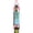 Pink / Black 4', variant on Ocean Grom Grom Clear Yellow / Blue Surfboard Leashes - 4'8"