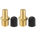 thumbnail image 1 of Válvula de tanque universal NPT de 1/8 de pulgada Válvula de llenado de tanque de compresor de aire con válvula y tapas de latón anticorrosión Tono dorado duradero 2 piezas, 1 of 1