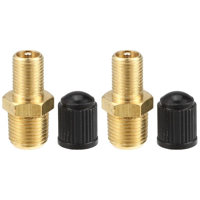 Válvula de tanque universal NPT de 1/8 de pulgada Válvula de llenado de tanque de compresor de aire con válvula y tapas de latón anticorrosión Tono dorado duradero 2 piezas