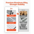 thumbnail image 3 of 60x42 Inch Wide Aluminum Outdoor Awning Multi Purpose Door Window Rain Sun Protection Canopy, 3 of 6